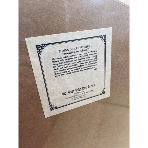 Plains Indian Women Preparing Dinner Print Old West Collectors Series  11”x14” - Picture 2 of 6